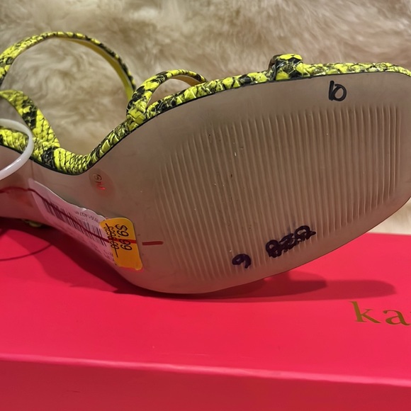 New Gianni Bini leather Neón animal print sandal heel - Picture 4 of 6